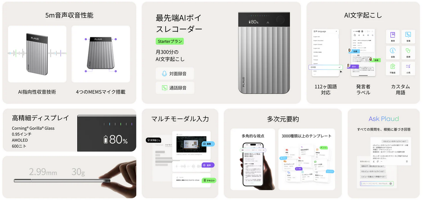 Plaud Note Pro 特長
